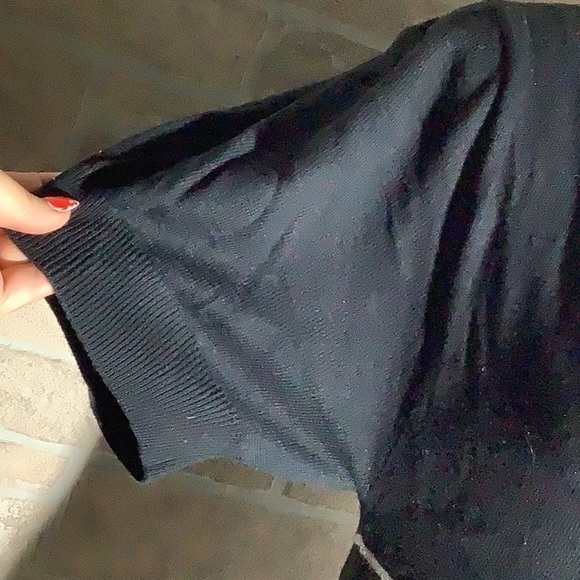 Stella & Jamie  NEW - Sz S - sweater tunic wide short sleeve elastic bottom half - Picture 4 of 6